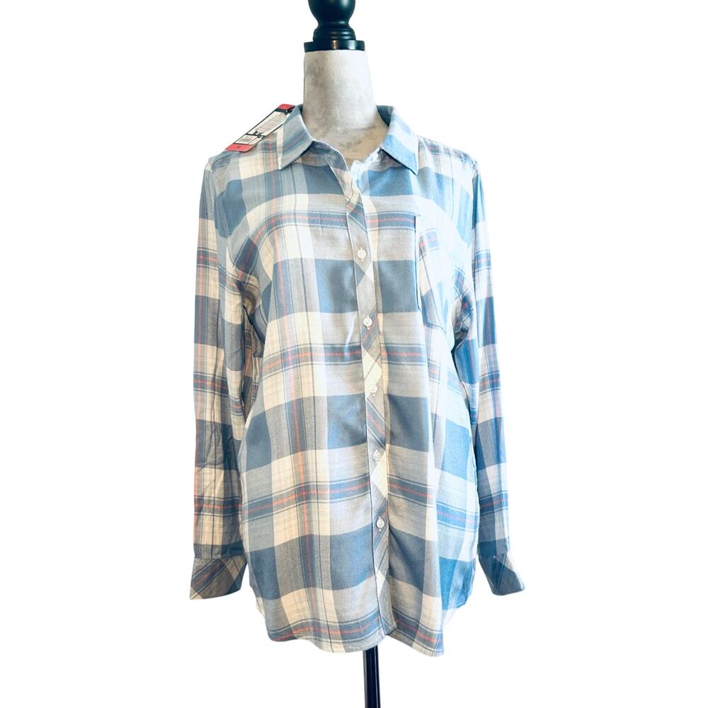 NWT well worn baby blue flannel size‎ M